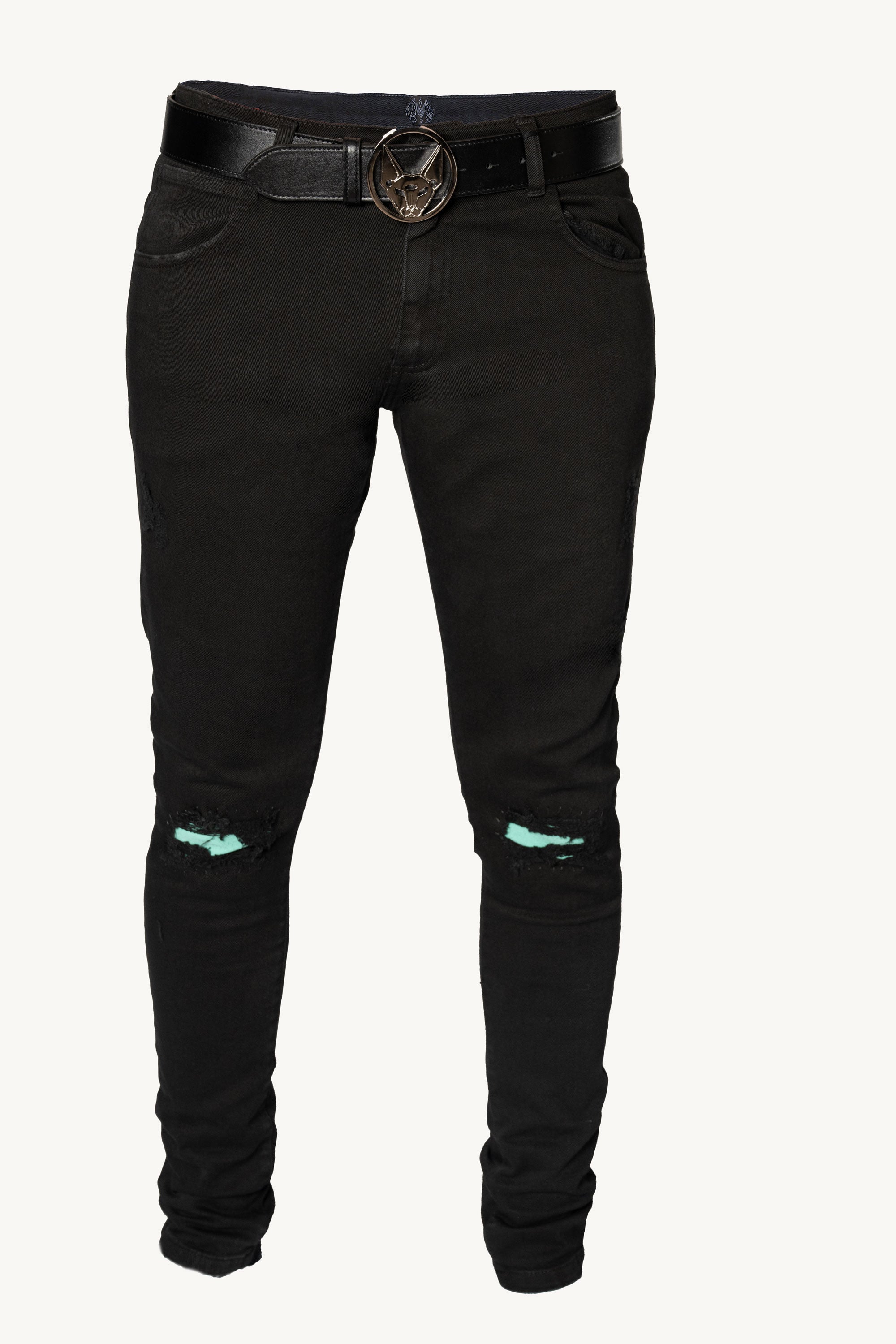 Green Patch Skinny Jeans